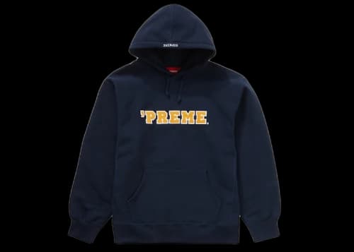 Supreme Preme Hooded Sweatshirt Navy