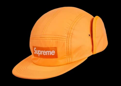Supreme PrimaLoft Earflap Camp Cap Fluorescent Orange