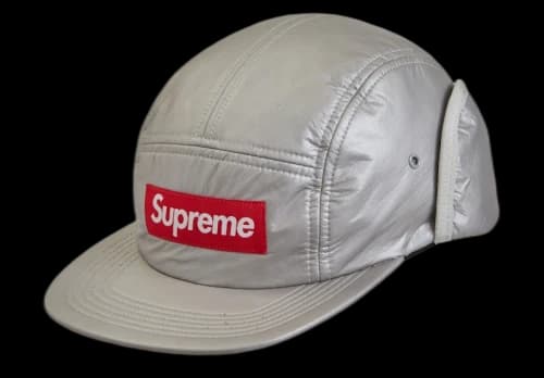 Supreme PrimaLoft Earflap Camp Cap Silver