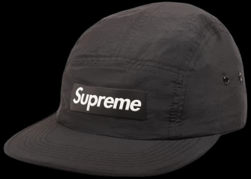 Supreme Raised Logo Patch Camp Cap Black