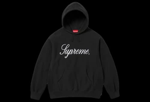 Supreme Raised Script Hooded Sweatshirt Black (FW23)