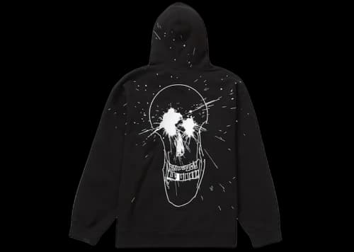 Supreme Ralph Steadman Skull Hooded Sweatshirt Black
