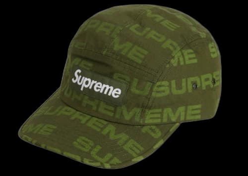 Supreme Reactive Print Camp Cap Olive