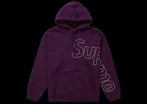 Supreme Reflective Hooded Sweatshirt Eggplant