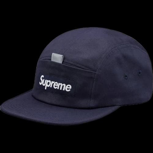 Supreme Reflective Tab Pocket Camp Cap Navy