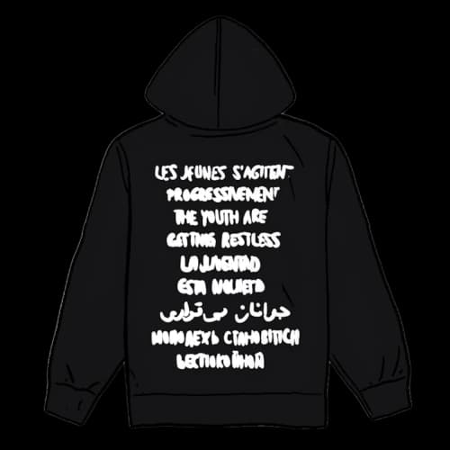 Supreme Restless Youth Hooded Sweatshirt Black
