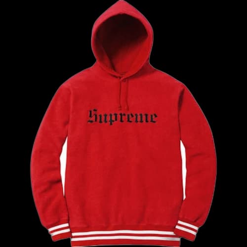 Supreme Reverse Fleece Hooded Sweatshirt Red