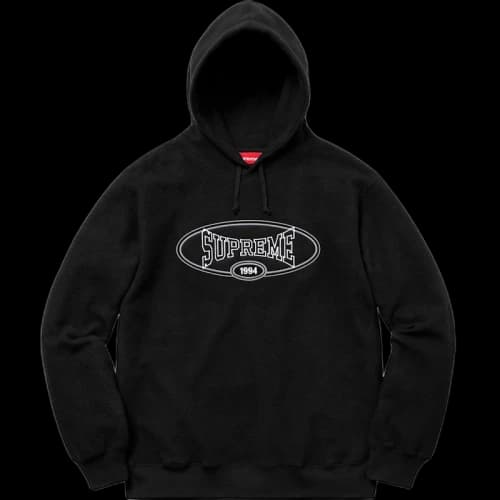 Supreme Reverse Fleece Hooded Sweatshirt (SS18) Black