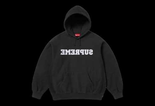 Supreme Reverse Hooded Sweatshirt 'Black' (SS25)