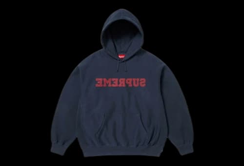 Supreme Reverse Hooded Sweatshirt 'Navy' (SS25)