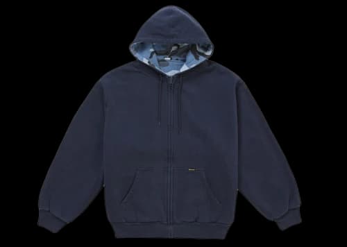 Supreme Reversible Work Zip Up Hooded Sweatshirt Navy