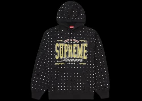 Supreme Rhinestone Hooded Sweatshirt Black