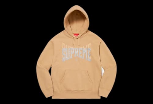 Supreme Rhinestone Shadow Hooded Sweatshirt Dark Tan (FW22)