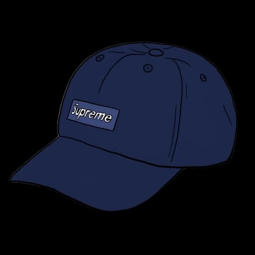 Supreme Ripple Corduroy Small Box 6-Panel Navy