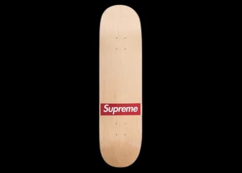 Supreme Routed Box Logo Skateboard Deck Natural