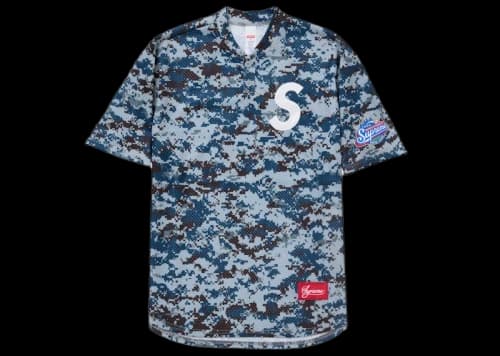 Supreme S Logo Baseball Henley (SS25) Digi Camo