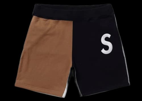 Supreme S Logo Colorblocked Sweatshort Black