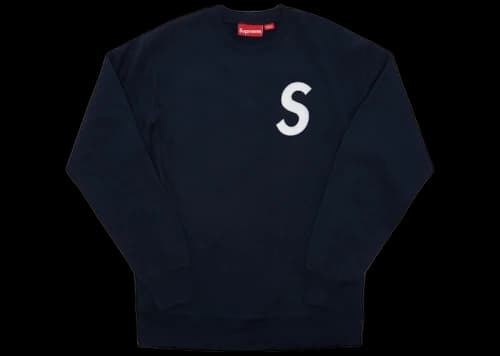 Supreme S Logo Crewneck Navy
