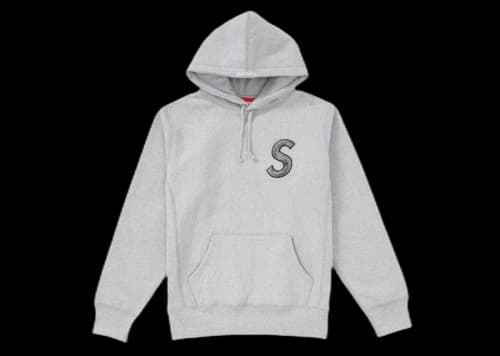 Supreme S Logo Hooded Sweatshirt (FW18) Heather Grey