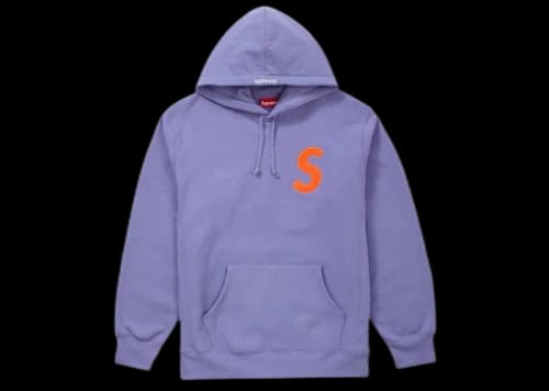 Supreme S Logo Hooded Sweatshirt (FW19) Light Violet