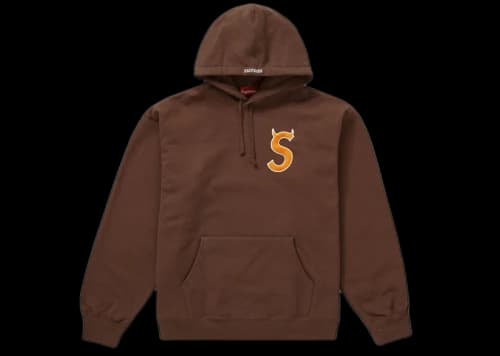 Supreme S Logo Hooded Sweatshirt (FW22) Brown