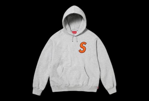 Supreme S Logo Hooded Sweatshirt 'Heather Grey' (SS25)