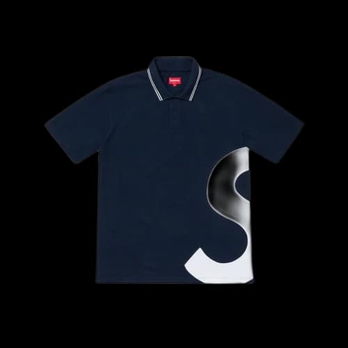 Supreme S Logo Polo Shirt Navy (SS19)