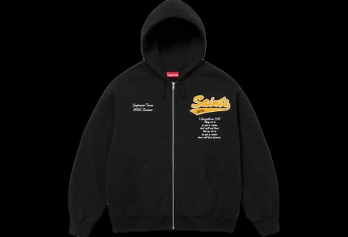 Supreme Salvation Zip Up Hooded Sweatshirt Black (SS24)