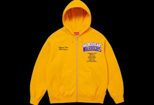 Supreme Salvation Zip Up Hooded Sweatshirt Gold (SS24)