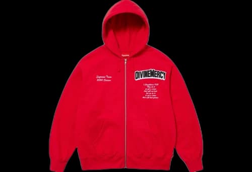 Supreme Salvation Zip Up Hooded Sweatshirt Red (SS24)