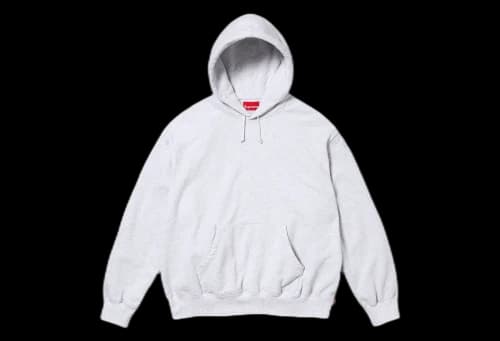 Supreme Satin Appliqué Hooded Sweatshirt Ash Grey (FW23)