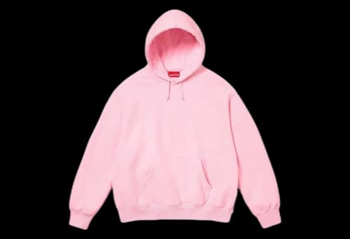 Supreme Satin Appliqué Hooded Sweatshirt Light Pink (FW23)