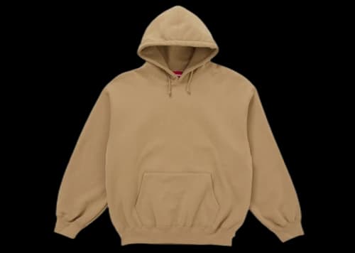 Supreme Satin Appliqué Hooded Sweatshirt (FW25) Brown