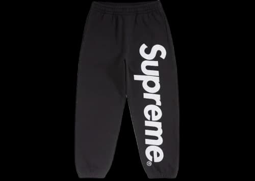 Supreme Satin Applique Sweatpant FW24 Black