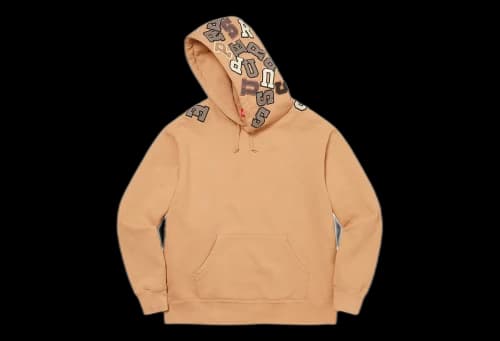 Supreme Scattered Appliqué Hooded Sweatshirt Dark Tan (FW22)