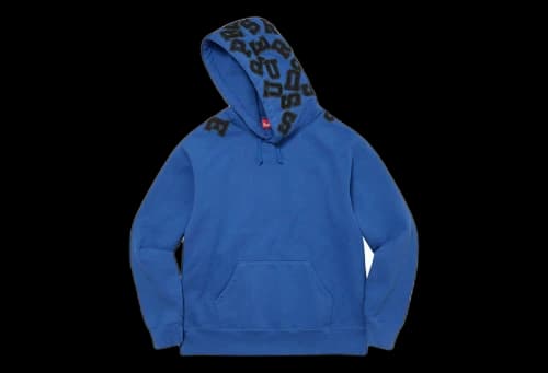 Supreme Scattered Appliqué Hooded Sweatshirt Washed Royal (FW22)