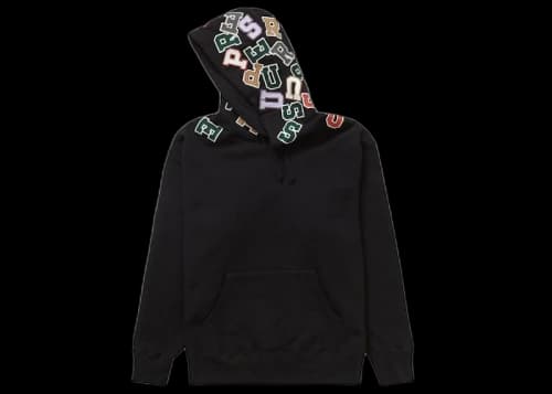 Supreme Scattered Appliqué Hooded Sweatshirt Black
