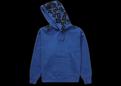 Supreme Scattered Appliqué Hooded Sweatshirt Washed Royal