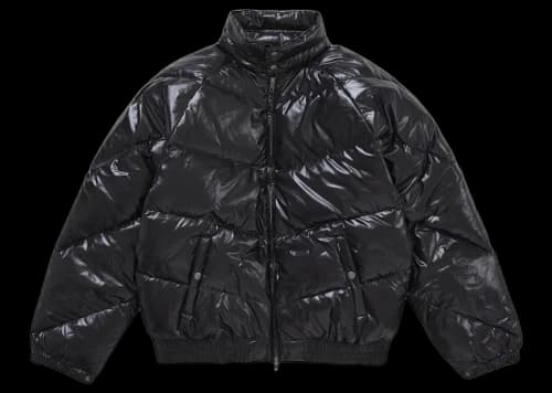 Supreme Schott Glossy Lightweight Down Puffer Jacket Black