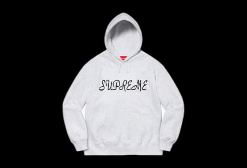 Supreme Script Hooded Sweatshirt Ash Grey (SS23)