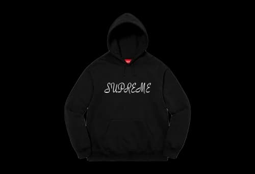 Supreme Script Hooded Sweatshirt Black (SS23)