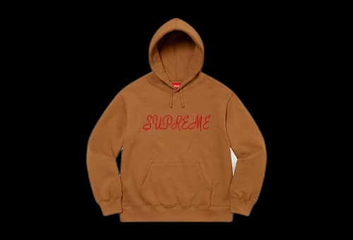 Supreme Script Hooded Sweatshirt Light Brown (SS23)