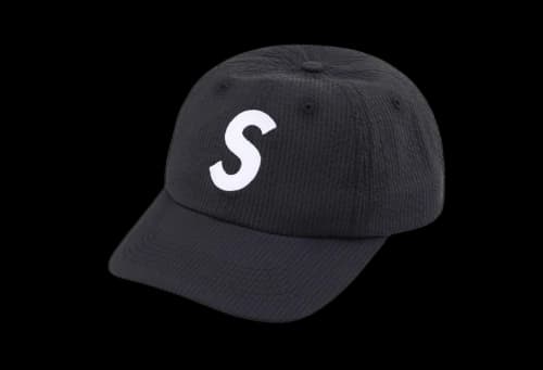 Supreme Seersucker S Logo 6-Panel Black (SS24)