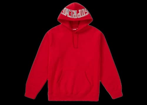 Supreme Sequin Arc Hooded Sweatshirt Red