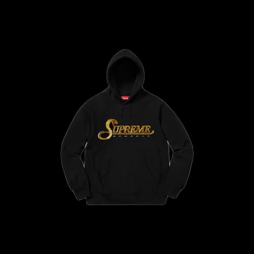 Supreme Sequin Viper Hooded Sweatshirt Black (FW19)
