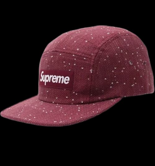 Supreme Sequins Camp Cap Burgundy
