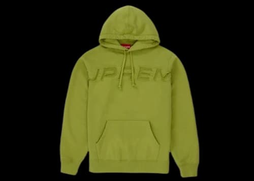 Supreme Set In Logo Hooded Sweatshirt Lime