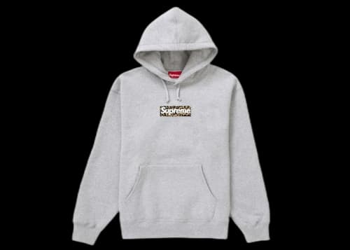 Supreme Shanghai Box Logo Hoodie Heather Grey