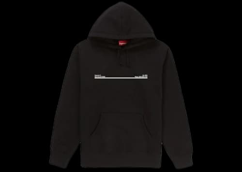 Supreme Shop Hooded Sweatshirt Black New York City