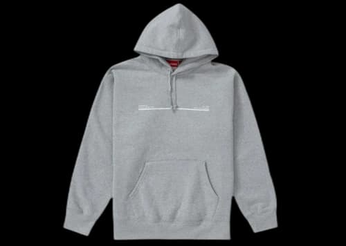 Supreme Shop Hooded Sweatshirt Heather Grey London